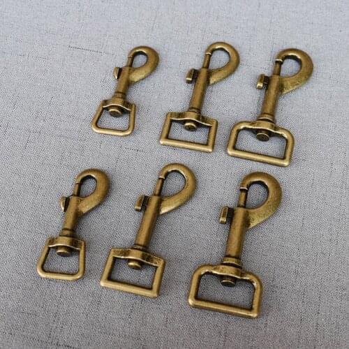 50 Pcs/Pack 15mm 20mm 25mm Carabiner DIY Bag Dog Leash Belt Straps Bronze Lead Clasp Sewing Accessory Spring Hook Hardware