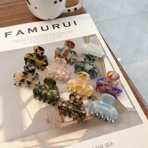 Ins acetate plate hair accessories small simple grasping clip plate hairpin girl temperament hair grasping hair bow clip Adult