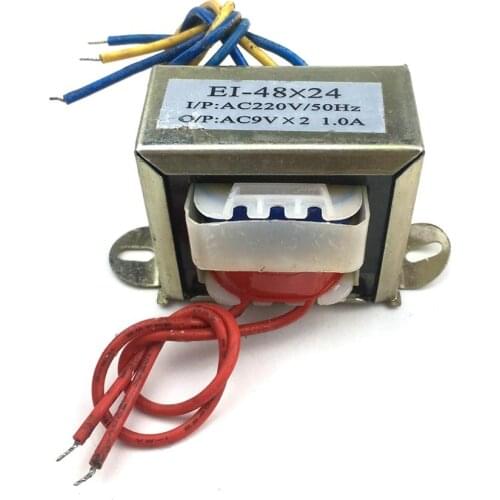 Audio transformer 220V single turn dual 9V1A output AC AC power transformer electronic EI48*24 small audio speaker