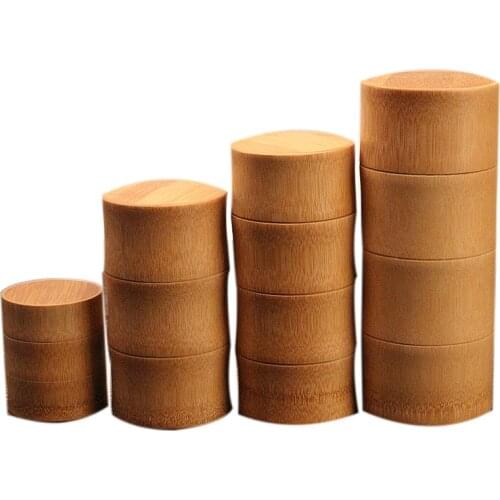 Bamboo Handmade Tea Caddy Tea Canister Bamboo-type Portable Sealed Tea Canister for Travel and Home Use