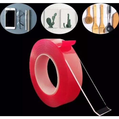 Home Reusable Tape Double Sided Adhesive Tape Sticker for Car High Strength Transparent No-trace Universal Tape Living Goods