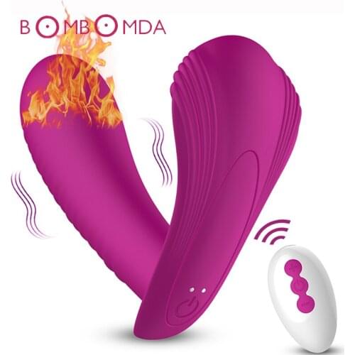 Heating Remote Dildo Vibrator For Women G-spot Stimulator Vibrating Panty Vagina Tight Exerciser Erotic Adult Sex Toys for Woman