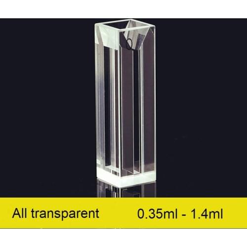 Fluorescent Quartz Absorption Cells 1.4 ml Micro Quartz Cuvette Slit 4 mm 1400 ul For Malvin Granularity Experiment 1 / PK