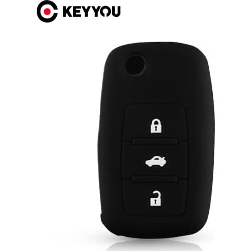 KEYYOU 2/3 Buttons For VW VOLKSWAGEN Jetta Beetle Passat Golf Rabbit MK4 MK5 R32 Silicone Key Fob Cover Case Car Auto Key Cover
