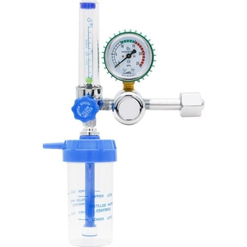 Oxygen Regulator Pressure Reducer Inhalator G5/8 Inch Pressure Gauge Flow Meter Gas Reducing Valve Buoy Type Absorber