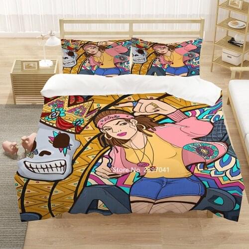Cartoon Machine Quilt Pillow Cover Cartoon Girl Pattern Bedding Set Children Bedroom Decoration Products for Boys and Girls