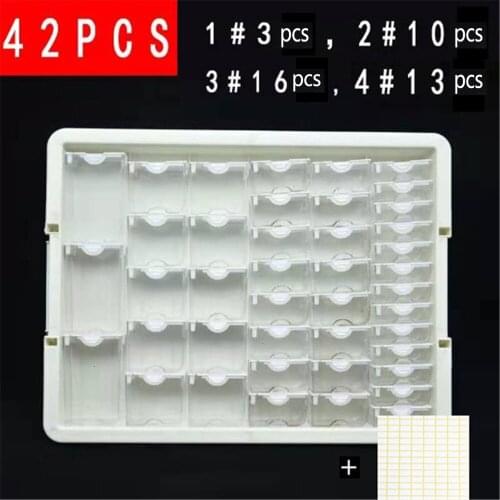 42/50/78 Grid Drill Containers for Diamond Painting Tool Accessories Plaid Jewelry Diamond Embroidery Transparent Storage Box
