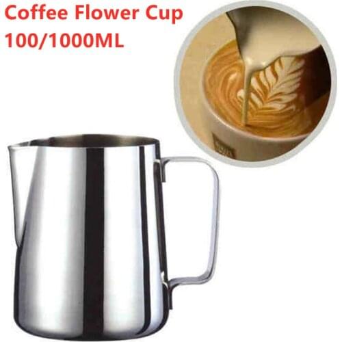 Frothing Coffee Pitcher Pull Flower Cup Cappuccino Milk Pot Espresso Cups Latte Art Milk Foamer Frother Frothing Jug Cafe Tools