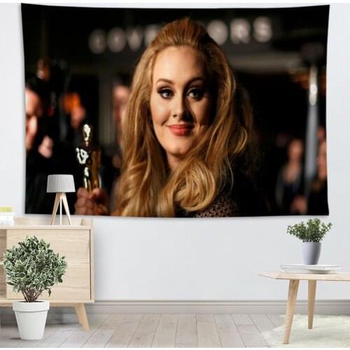 New Adele Singer Tapestry Wall Hanging Home Decor Fashion Colorful Decor Printed Tapestry Bedroom Carpet Bed Sheets 2.25
