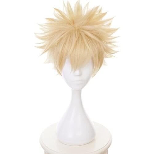 My Hero Academia Bakugou Katsuki Bakugo Short Wig Cosplay Costume Boku no Hero Academia Heat Resistant Synthetic Hair Men Wigs