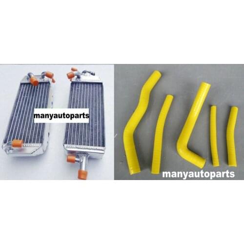 Fits Suzuki RM125 RM 125 T/V 1996 1997 96 97 Aluminum Radiator + YELLOW hose