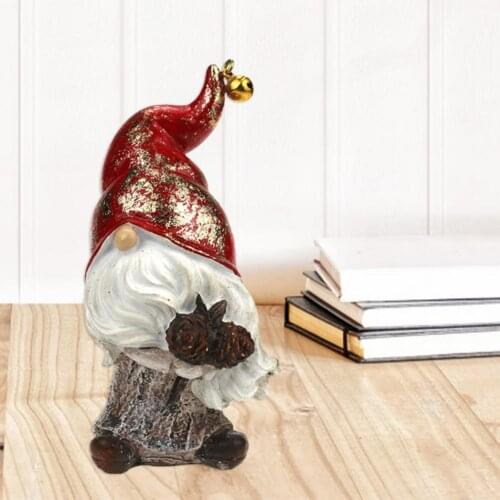 Useful Christmas Themed Dwarf Landscape Decoration Christmas Themed Faceless Doll Ornament Unique for Balcony