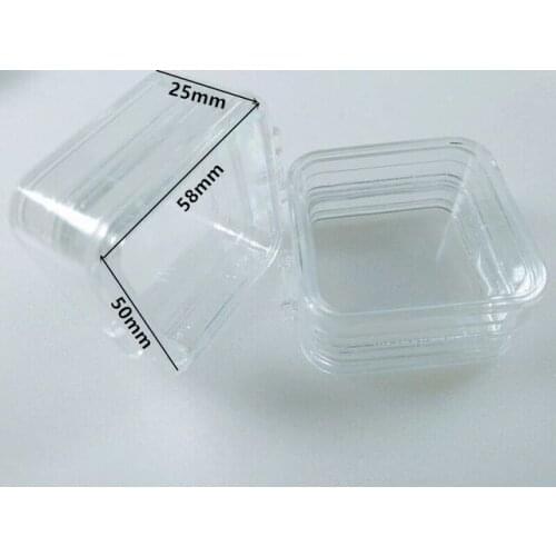 Clear Shockproof Membrane Case Denture Storage Box Jewly Safe Transport 58*50*25mm