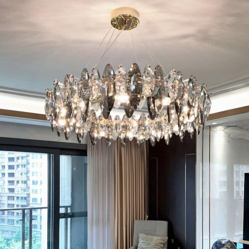 Light luxury chandelier crystal chandelier living room lamp simple modern atmosphere dining room lamp 2021 new post-modern lamp