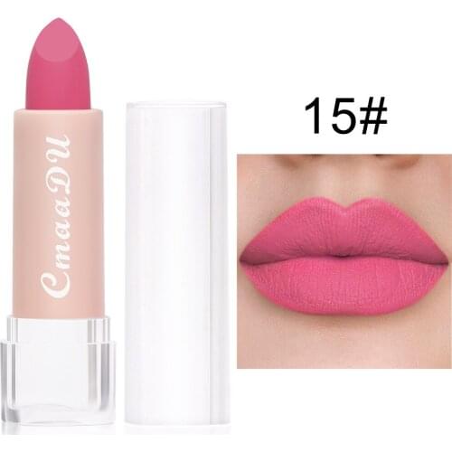 Sexy Pink Velvet Matte Lipsticks Waterproof Long Lasting Sexy Red Lip Stick Non-Stick Cup Makeup Lip Tint Beauty Cosmetic D15