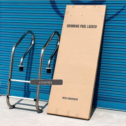 SF-215 130cm Height 304 Stainless Steel 2 Step In-Ground Swimming Pool Equipment Anti Skid Ladder Suit for 0.8-1.0m Depth