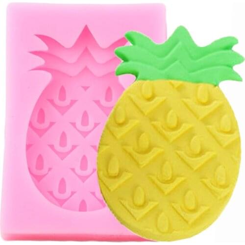 3D Fruit Pineapple Silicone Mold DIY Party Fondant Cake Decorating Tools Chocolate Gumpaste Candy Polymer Clay Moulds