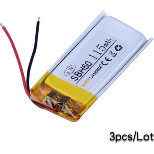 3pcs/Lot replacement 3.7V 115mAh Li-Polymer Li-ion Battery For SONY SBH50 SBH52 bluetooth headset
