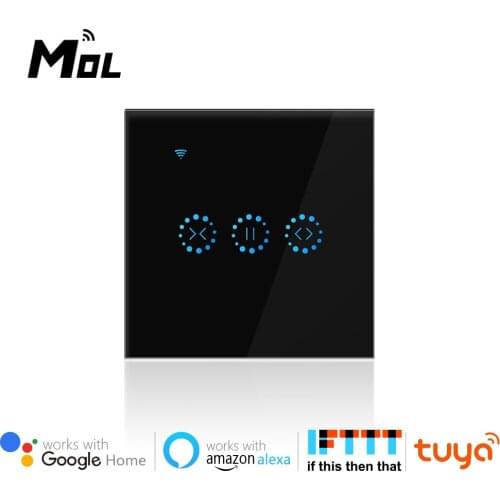 EWeLink EU Black WiFi Smart Curtain Blind Switch for Roller Shutter Electric Cutain motor motorized blinds Voice Control/Alexa