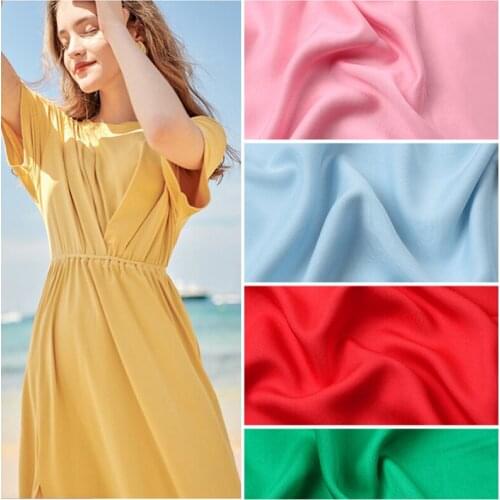 Rayon fabric cotton silk solid color pajamas home clothing Artificial cotton cloth summer dress DIY Handmade Sewing quilting