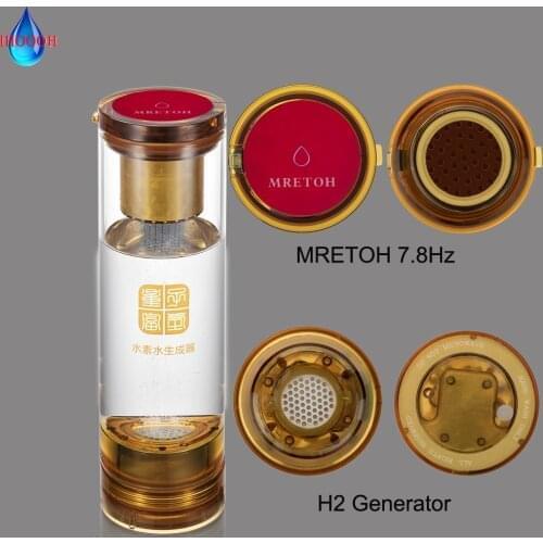 Japan Craft Hydrogen Rich Generator And MRETOH Hertz Drinking Cup SPE PEM N117 Electrolysis H2 Water Bottle Ionizer 600ML