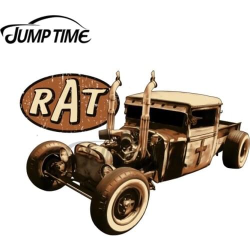 JumpTime 13 x 11.5cm RAT Semi Style Pipes Funny Car Stickers Decals Laptop Refrigerator Cute Vinyl Windshield Motorcycle Decor