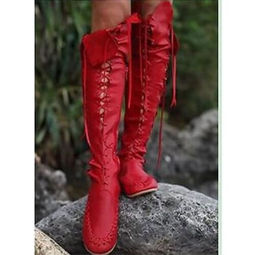 Womens Boots Leather Plus Size 43 PU Zip Fringe Cozy Rubber Boots For Women Hollow Over The Knee Motorcycle Boots Woman