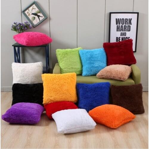 1Pcs 43*43cm Classic Soft Short Velvet Throw Pillow Cushion Cover Seat Car Home Sofa Bed Decorative Pillowcase 40062