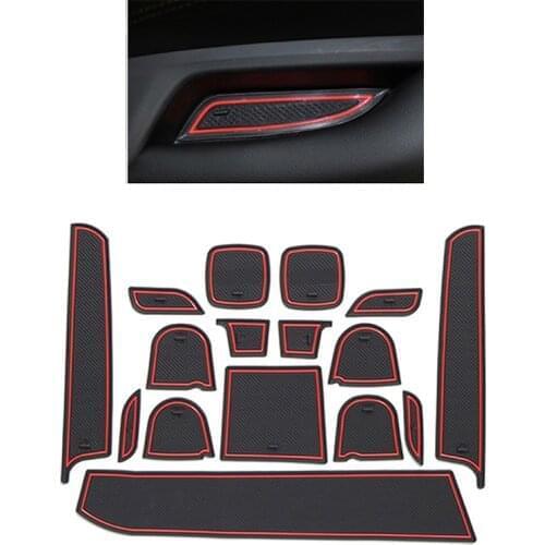 Car Gate Slot Pad Door Mat For SUZUKI Swift SPORT 2011-2017 Interior Door Pad Cup Non-slip Mats 16pcs