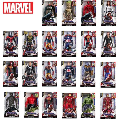 30cm New Marvel Super Heroes Avengers Toys Groot Spiderman Thanos Hulk Buster Black Widow Wolverine Iron Man Action Figure Dolls