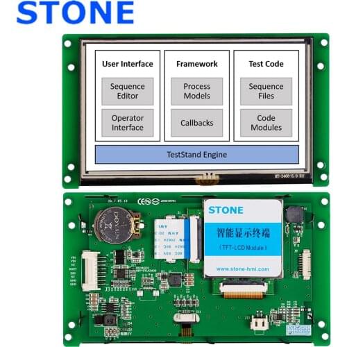 5.0" TFT LCD HMI With RS232/RS485/TTL Port Used In The Various Industrial Fields And High Level Civilian Goods
