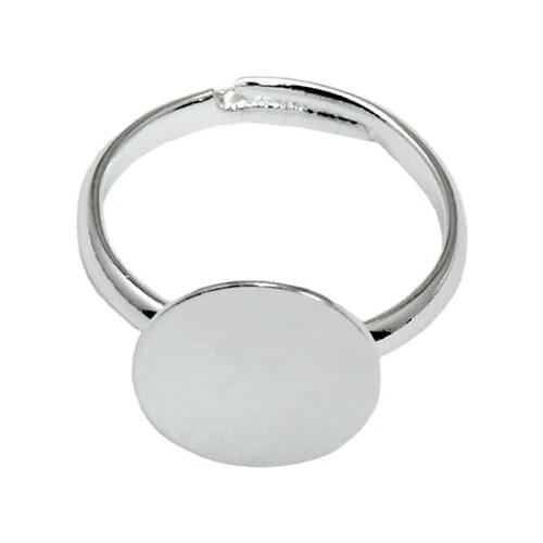 Beadsnice Children Jewelry for Girls Ion Real Silver or Gold Plated 10mm Ring Base Blanks DIY Kawaii Kids Ring ID29681