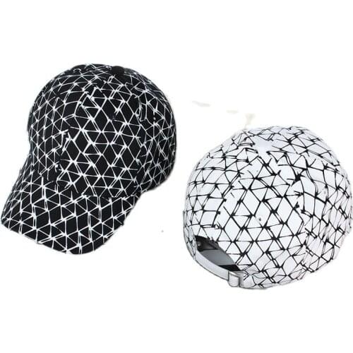 Star 3D plaid baseball cap with mens and womens Star print cotton baseball caps