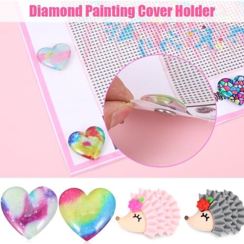 Diamond Painting Magnet Cover Heart Hedgehog Shaped Frame DIY Handmade Cover Holder Art Handicraft Cross Stitch Accessories