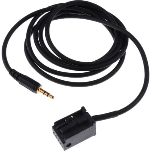Black 3.5mm 12Pin AUX In Adapter Audio Cable for Ford for Focus Mk2 for Mondeo MK3