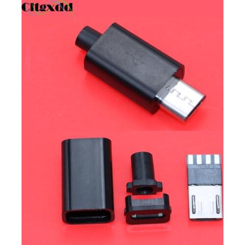 Cltgxdd 1pcs Micro USB 4 Pin Male connector plug welding Data OTG line interface DIY data cable accessories
