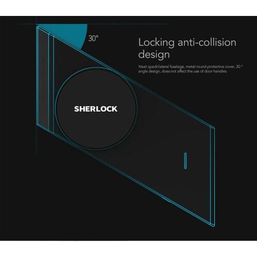 Sherlock S2 Electronic Intelligent Door Lock Smart Lock IOS/Android Home Keyless Wireless Stick Lock Bluetooth App Phone Control