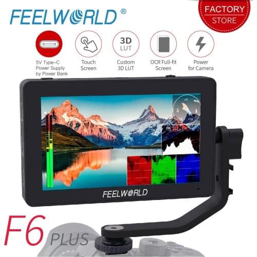 FEELWORLD F6 PLUS 5.5 inch 3D LUT Touch Screen 4K HDMI Monitor Full HD 1920x1080 IPS DSLR Camera Field Monitor for Cameras Nikon