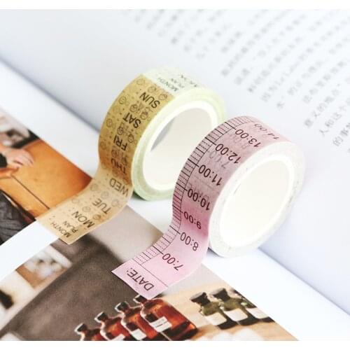 Function Washi Tape Daily Weekly Scrapbook Paper Stickers Gift Quality Stationery Diy Scrapbooking Photo Album School Tools