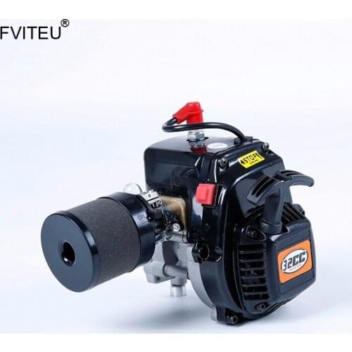 FVITEU 4 bolt 32cc Engine set with Walbro 813 and NGK Spark plug fit 1/5 Scale RC vehicles HPI LOSI Rovan KM