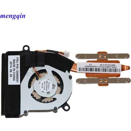 Original for ThinkPad X130E X121E E120 E125 Heatsink CPU Cooler Cooling Fan Cooler 04W2215 04W6551 04W6857 04W6858