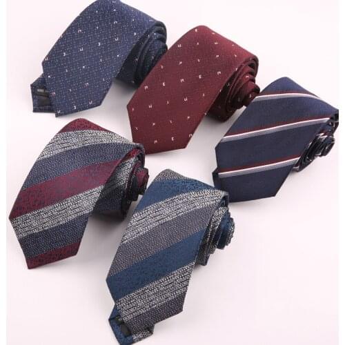 Linbaiway Brand 7cm Neckties Tie for Mens Striped Skinny Neck Tie for Female Gentlemen Polyester Cravat Corbatas Custom LOGO