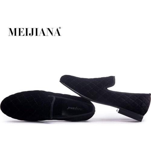 MEIJIANA Brand Men Loafers Handmade Comfortable Casual Shoes Free Shipping Spring and Autumn Simple Velvet Plaid Outdoor Shoes
