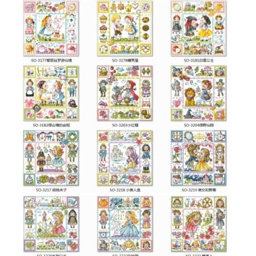 GG Gold Collection Counted Cross Stitch Kit Little Red Riding Hood Girl and Wolf Fairytale Fairy Tale Wonderland SO