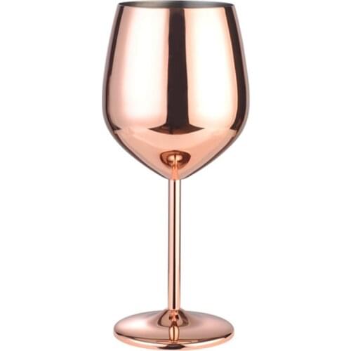 Stainless Steel Goblet Champagne Cup,Wine Glass/Cocktail Glass/Metal Wine Glass for Bar/Restaurant,500ML