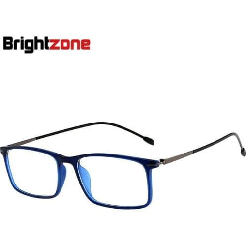 Brightzone Fashion TR90 Blue Color Woman Concise Spectacle Super-Light Full Rim Legs Myopia Eye Optics Frame Eyeglasses Glasses