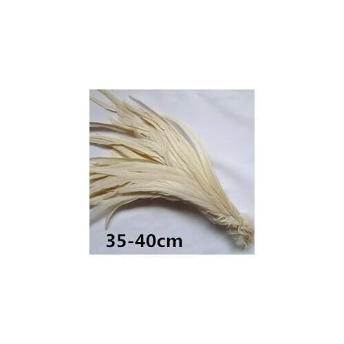 Wholesale 50 / lot 14-16inches / 35-40cm beige high quality rooster tail / DIY jewelry decoration