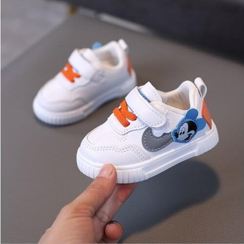 Disney Casual Shoes For Baby Boy Girl Brand Children Sneaker Mickey Mouse Kids Sports Shoes Toddler Walking Shoes
