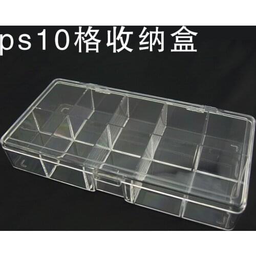 New 10 Grid Transparent Multi-function Plastic Box Jewelry Electronic Components Household Storage Boxes Bins
