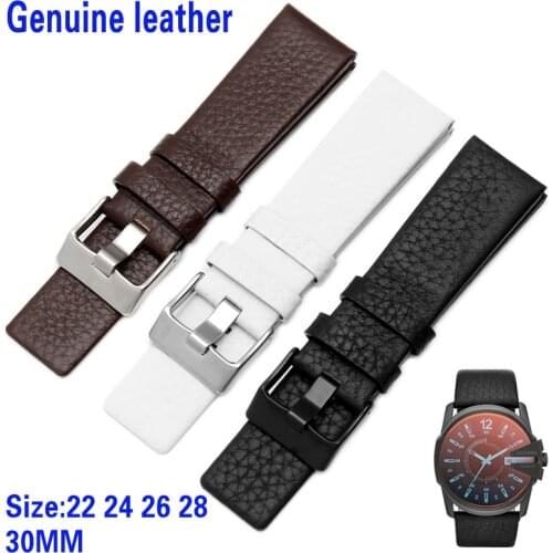 Universal Leather Watch Band For Diesel Watch Strap Wrist Watch Belt For DZ7313/22/7257Bracelet DZWatchband Straps22 24 26 28 30